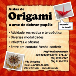 Aulas de Origami em Volta Redonda